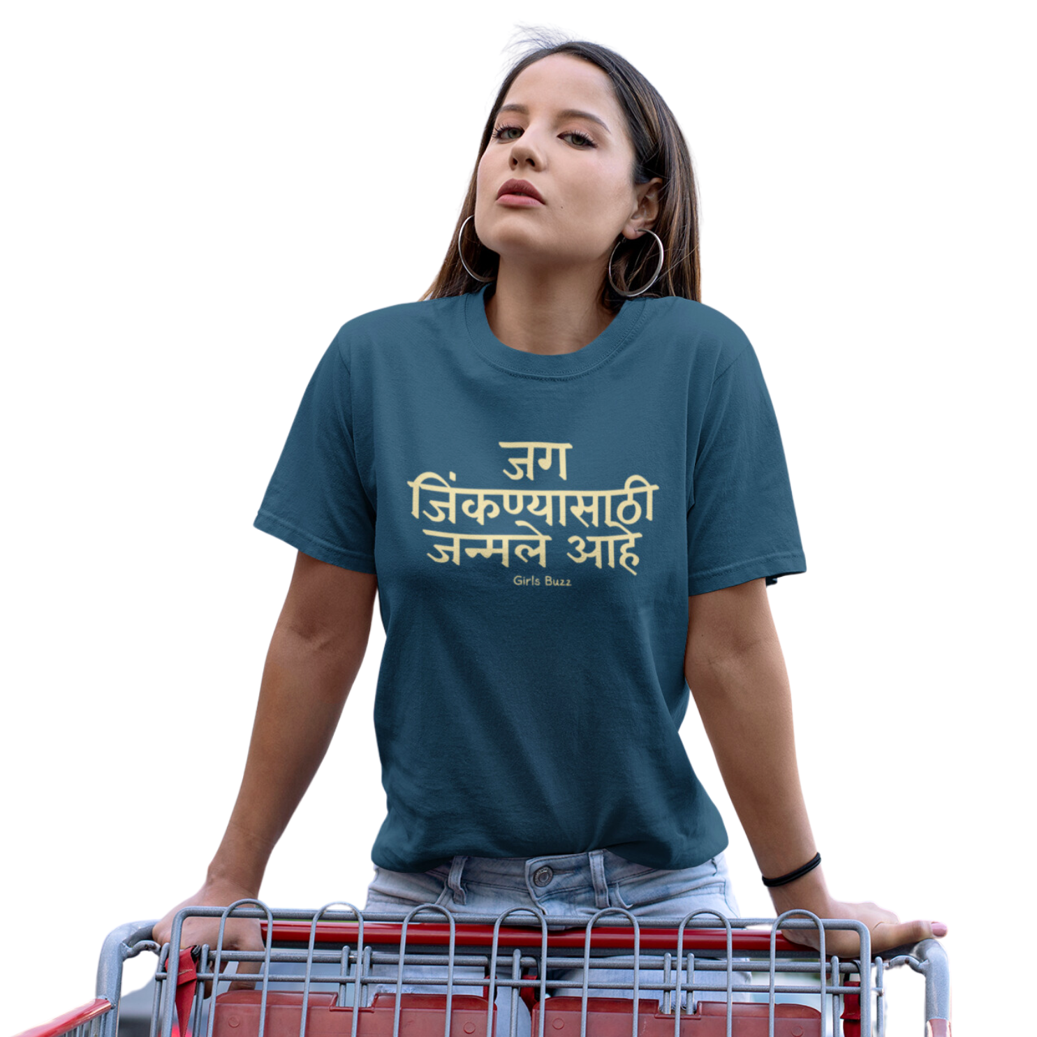 women's graphic printed Marathi tshirt