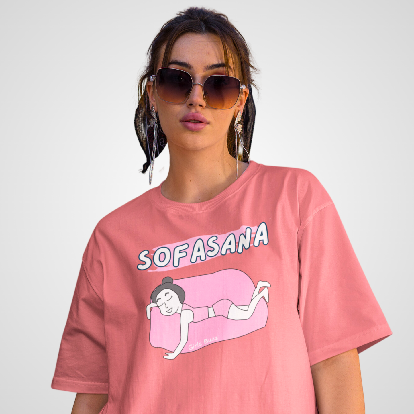 sofasana Women Yoga Pose Printed Tshirt