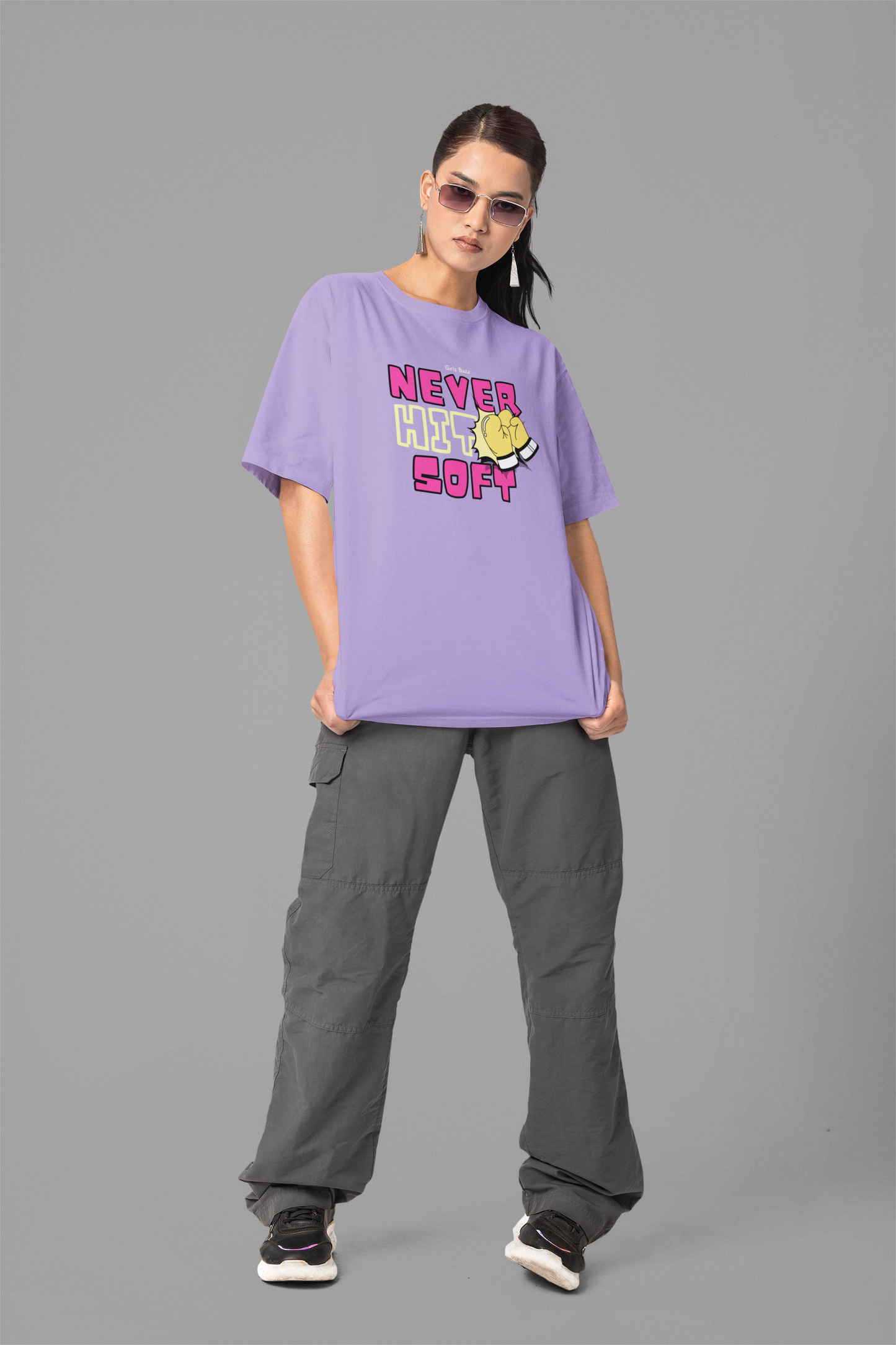 Never Hit Soft Workout Oversized Tee