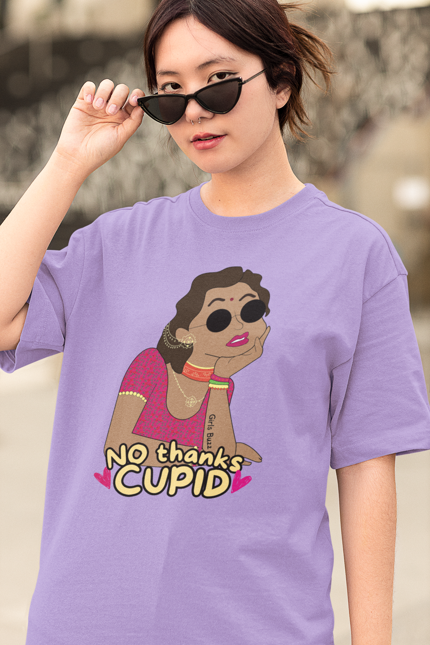 No Thanks Cupid Oversized Tee