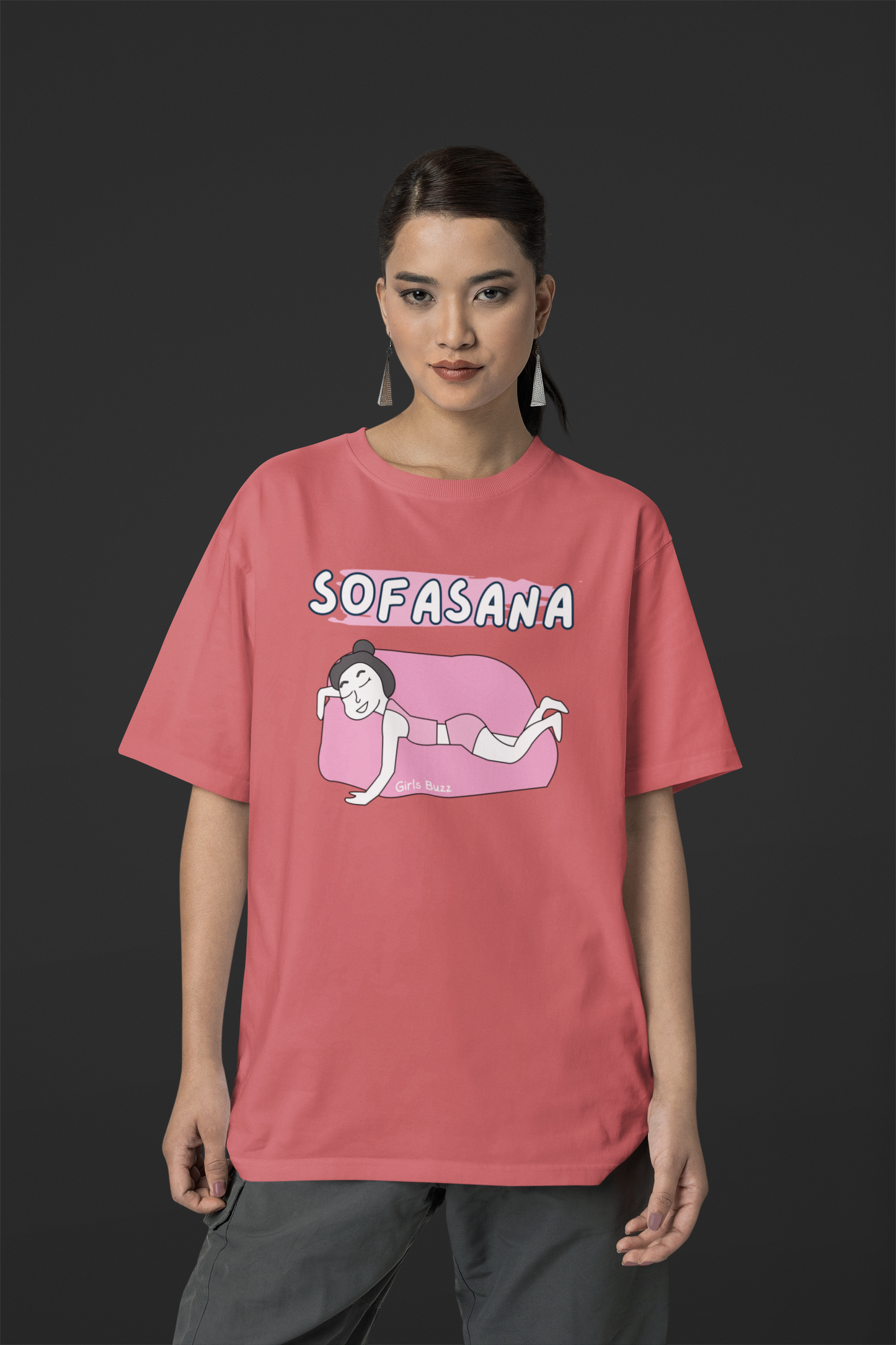 sofasana Women Yoga Pose Printed Tshirt