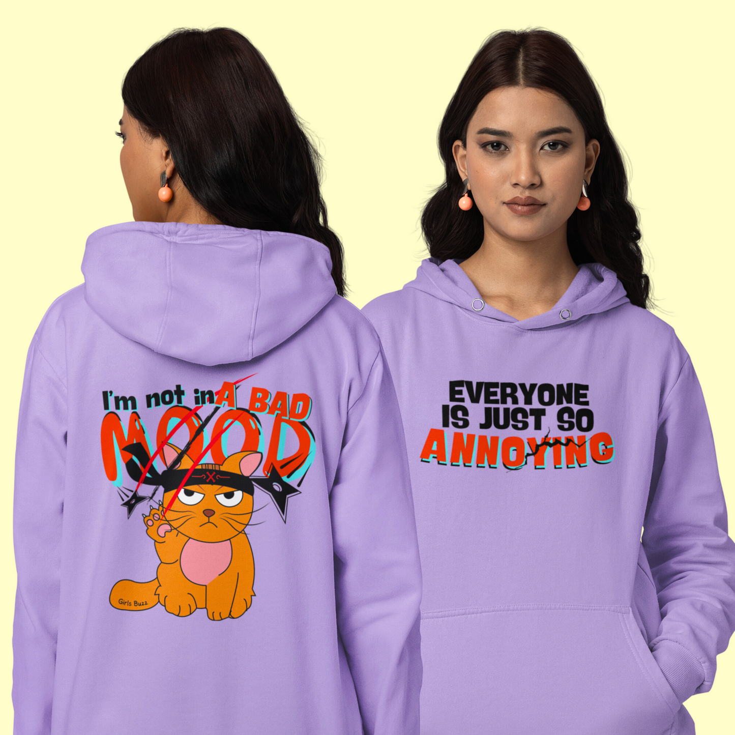 women back printed hoodie