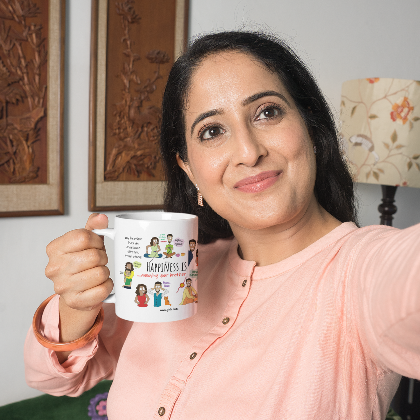 Happiness Is Annoying Your Brother Mug