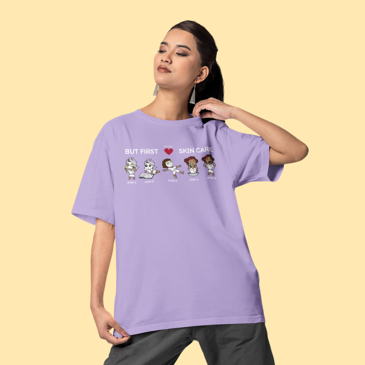 Plus size baggy printed tshirt for women