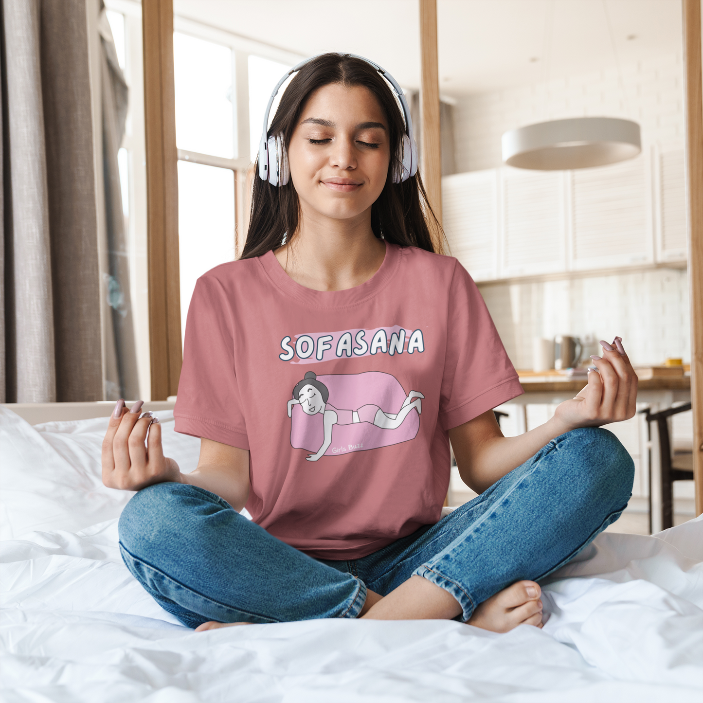 sofasana Women Yoga Pose Printed Tshirt