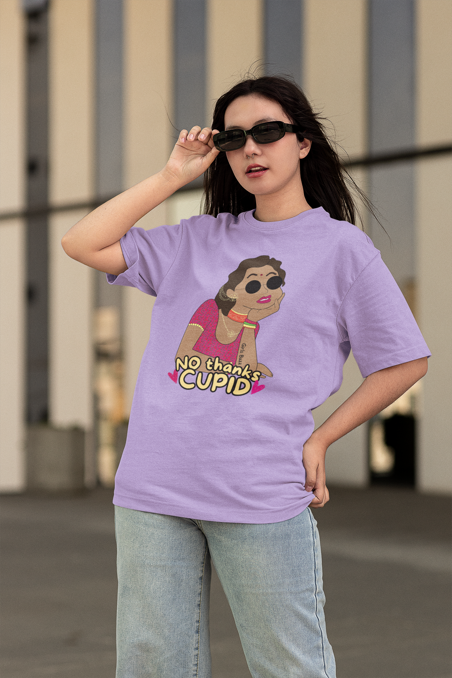 No Thanks Cupid Oversized Tee