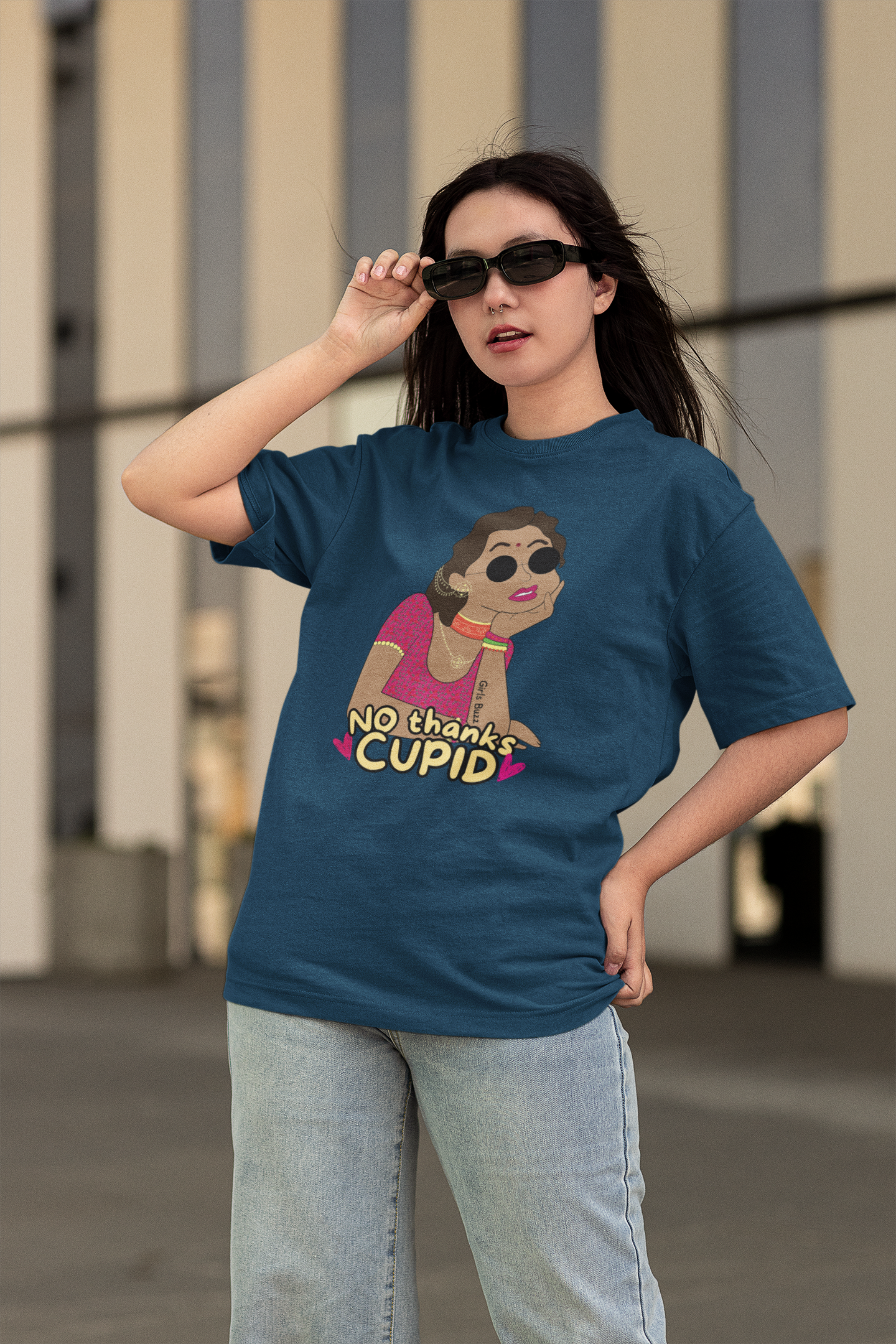 No Thanks Cupid Oversized Tee