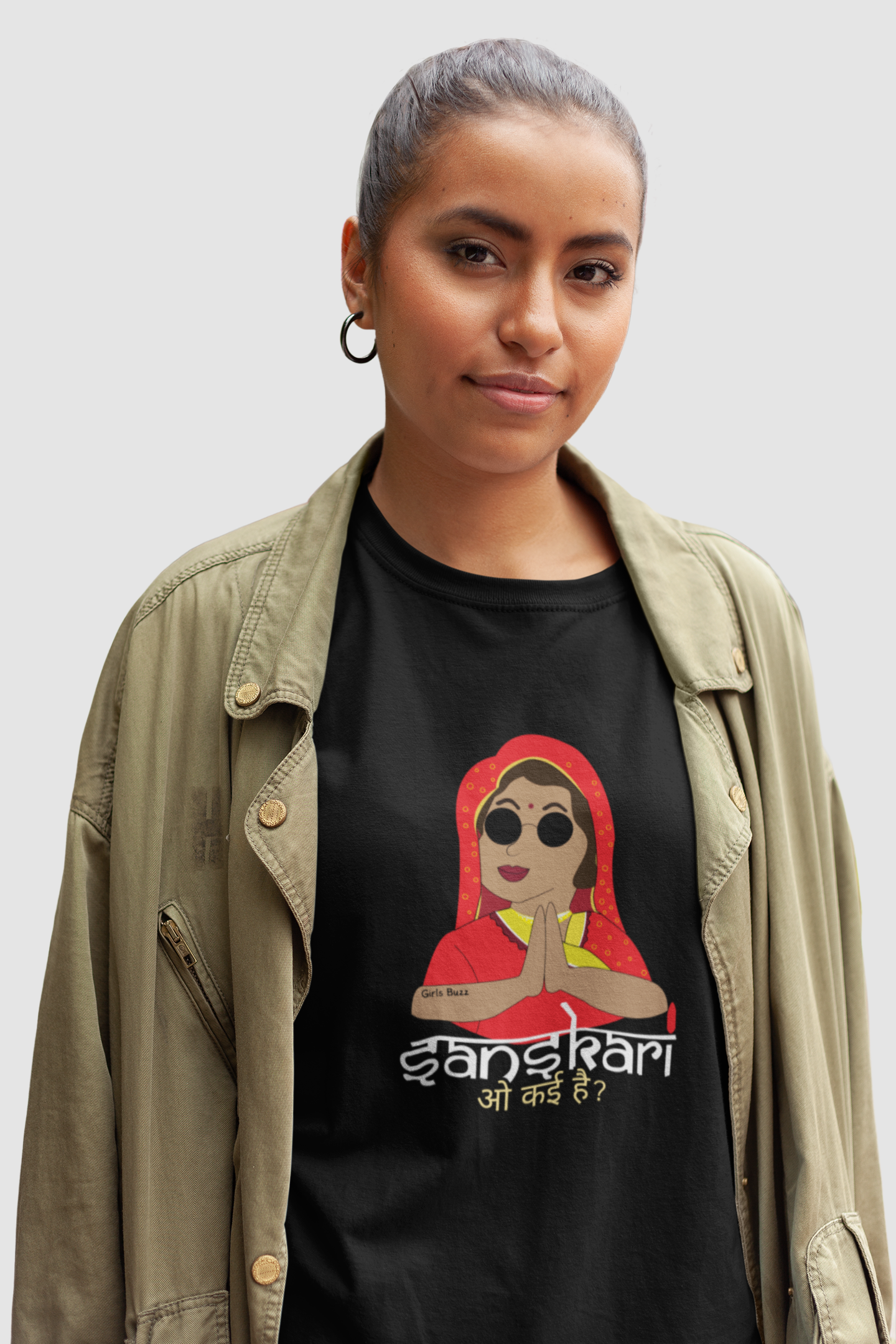 Sanskari Au Kai Hai Oversized Tee