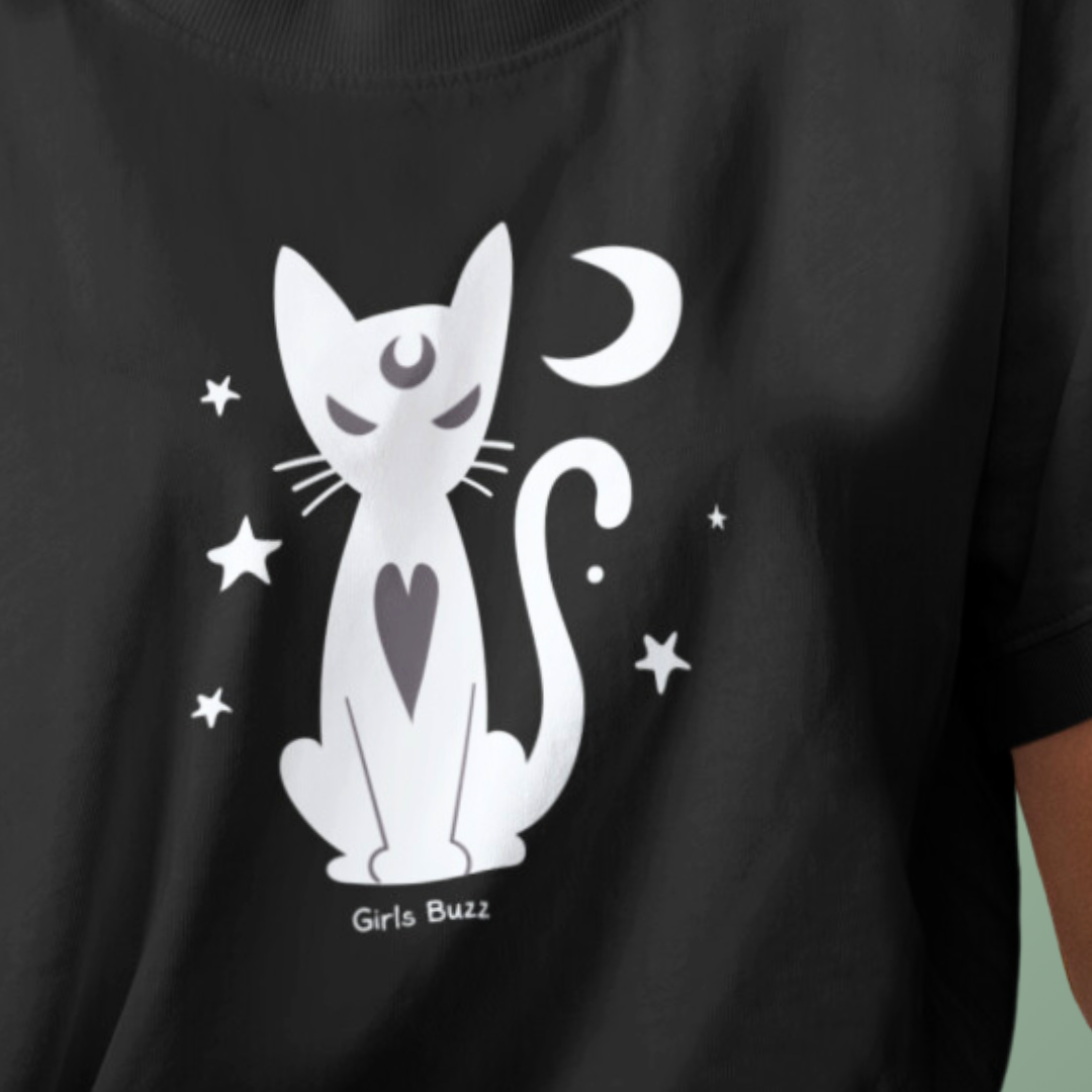 cute cat print Plus size women's yoga tshirt
