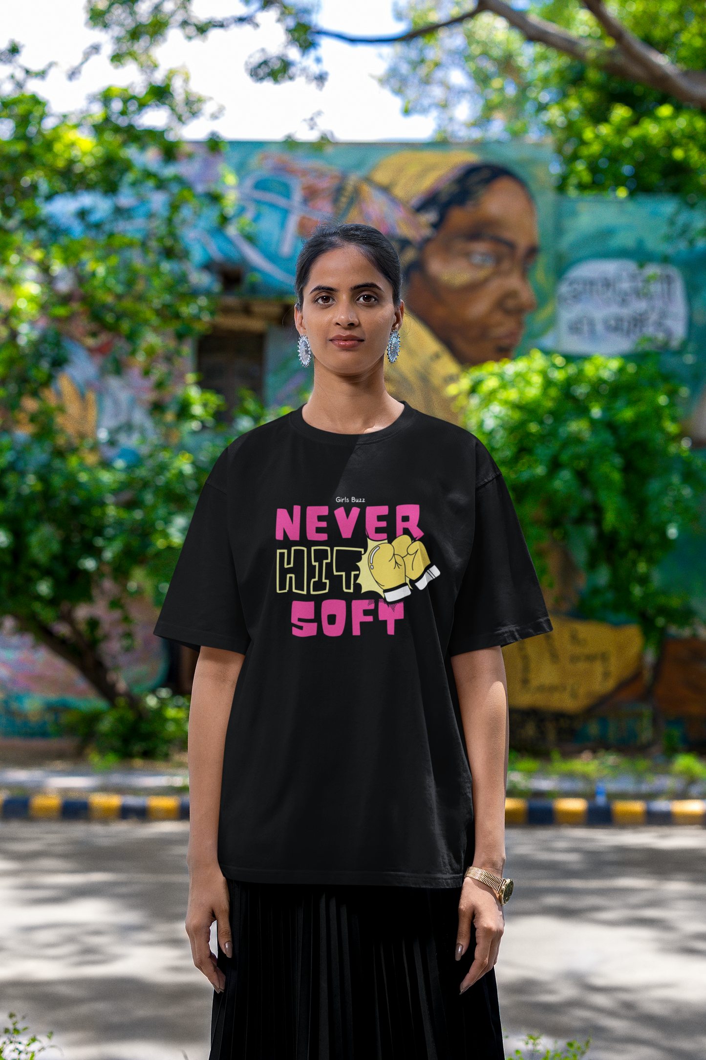 Never Hit Soft Workout Oversized Tee