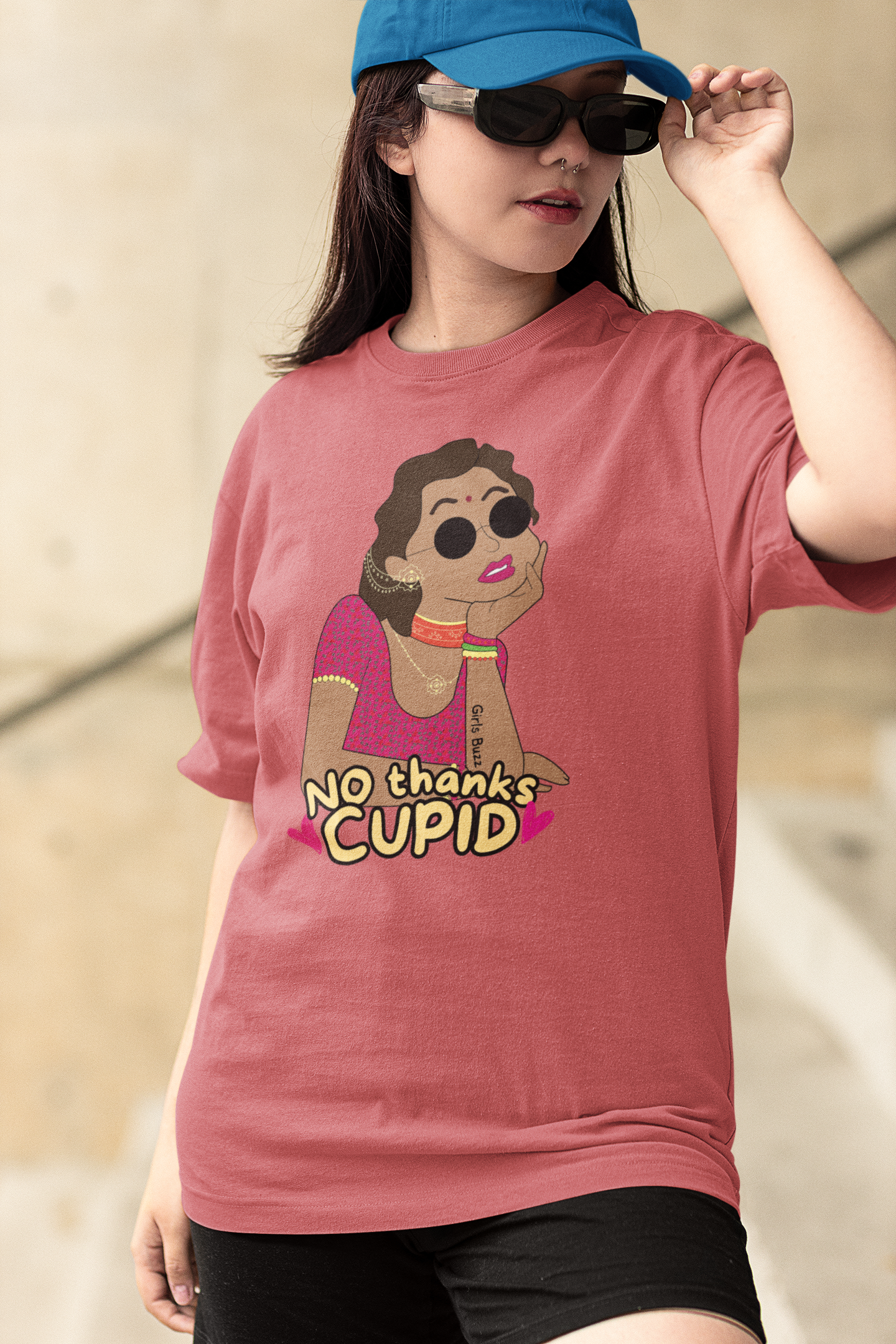 No Thanks Cupid Oversized Tee