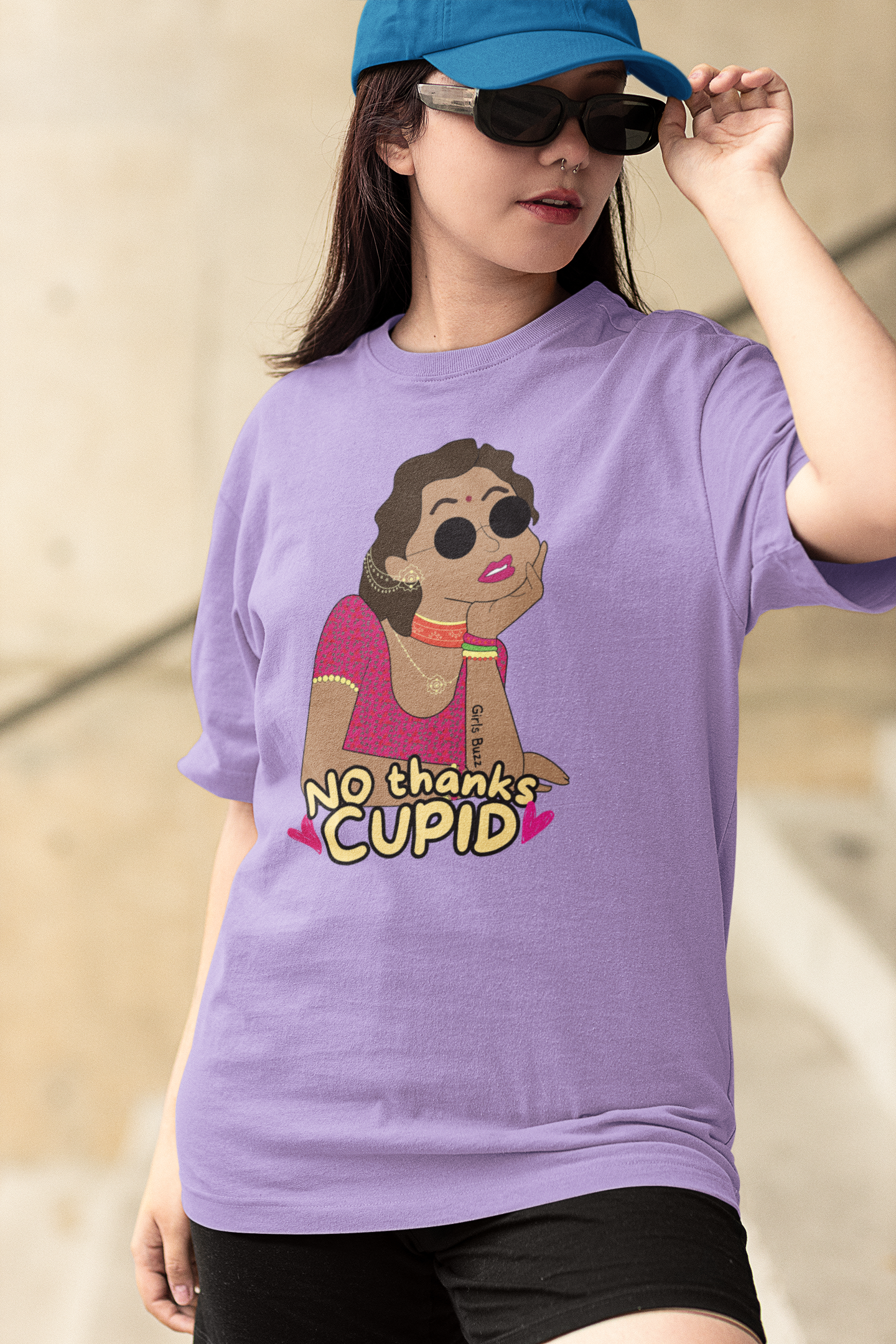 No Thanks Cupid Oversized Tee