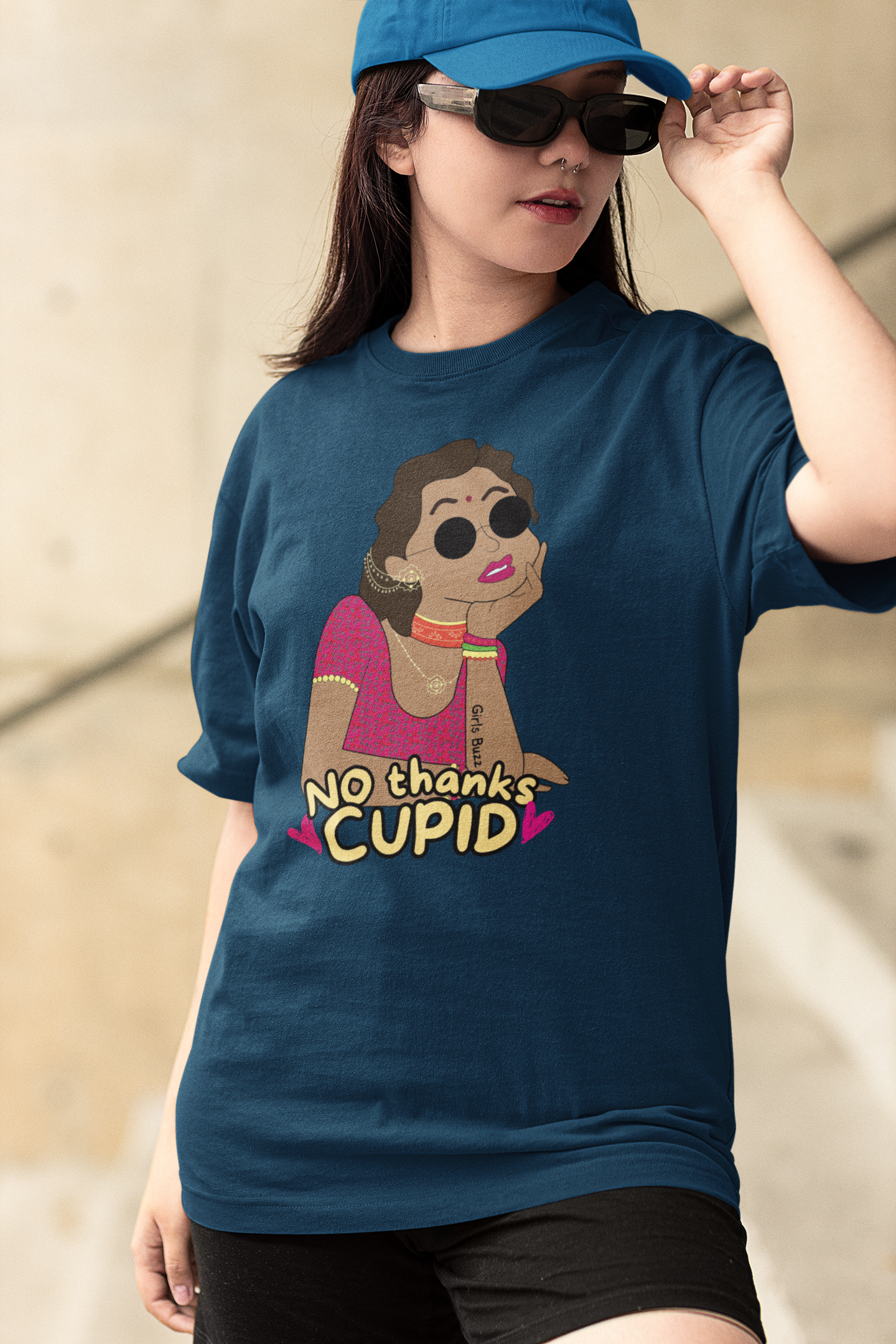 No Thanks Cupid Oversized Tee