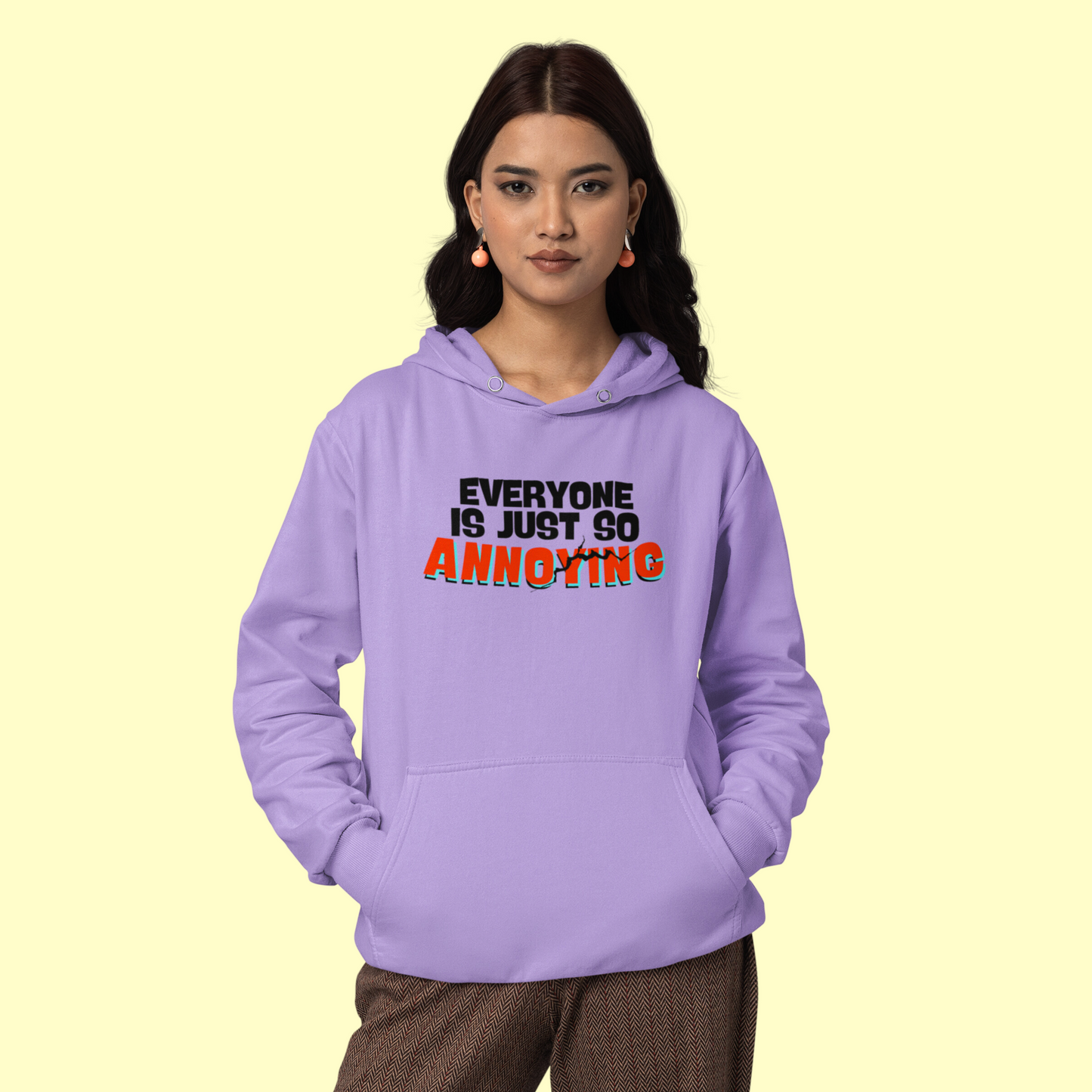 mood women back printed hoodie