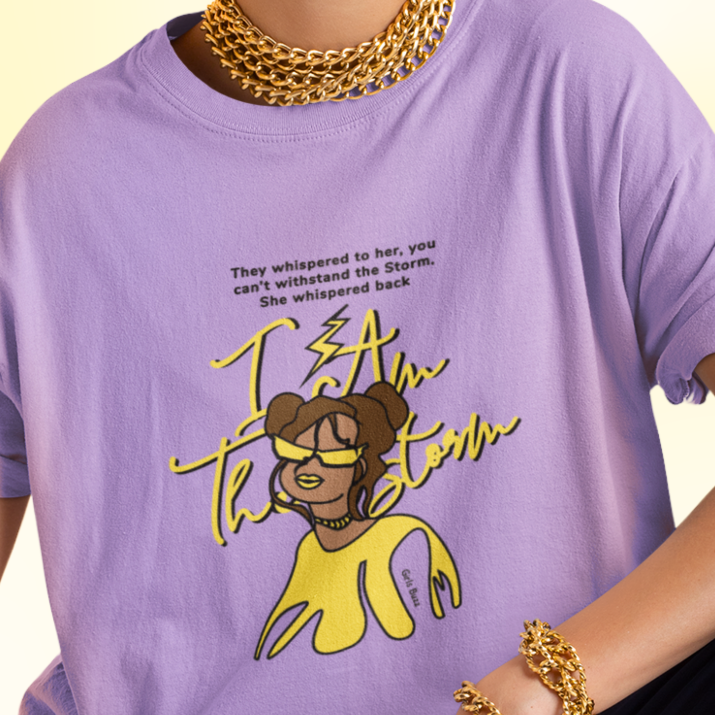 I Am The Storm Plus Size Baggy Oversized Tees