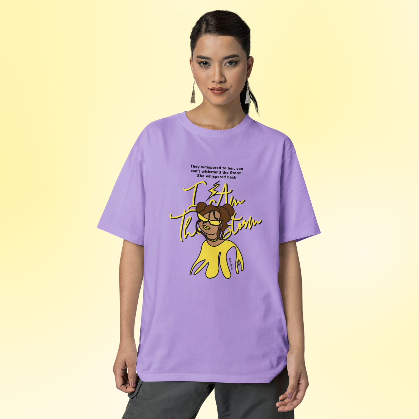 I Am The Storm Plus Size Baggy Oversized Tees