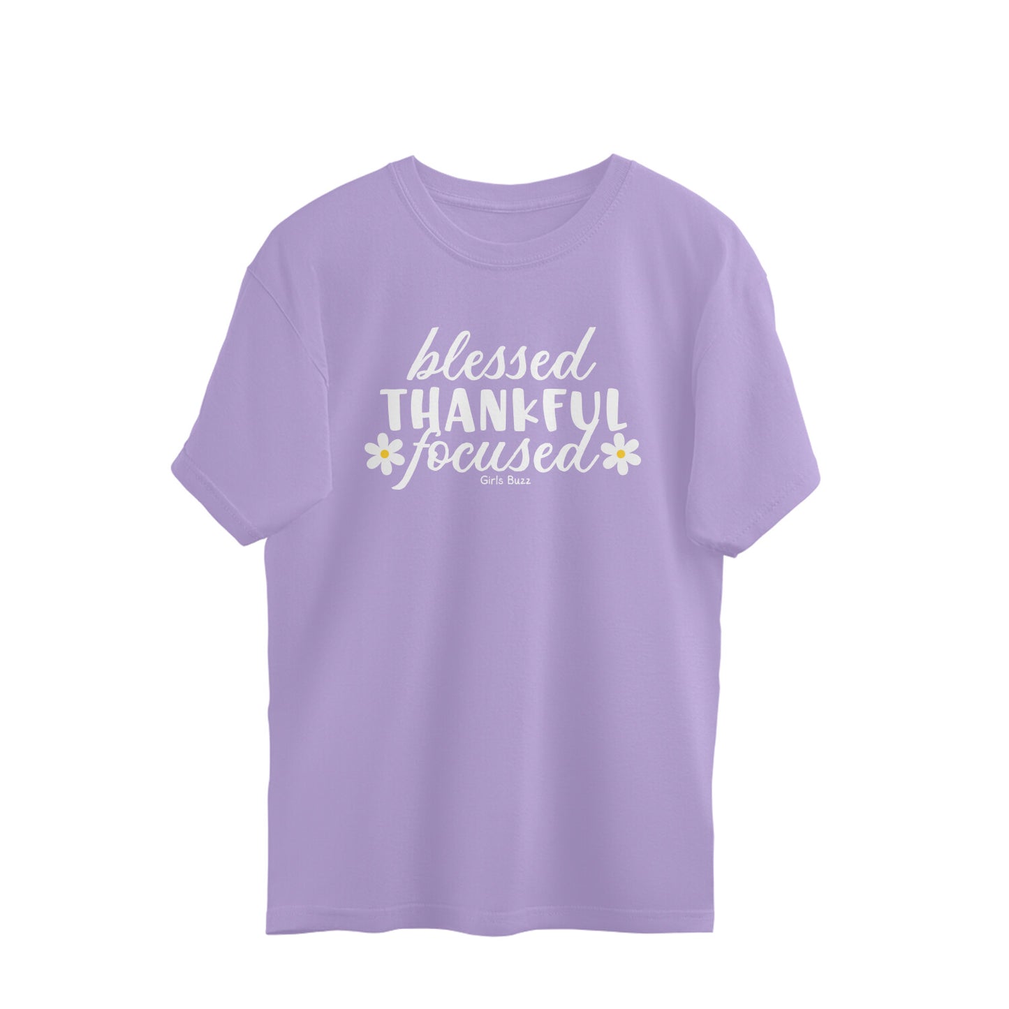 Blessed Thankful Focused Oversized Tee