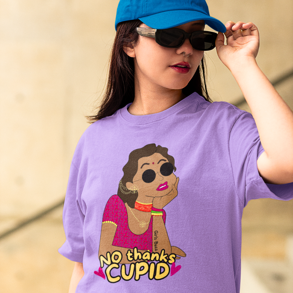 women oversized t shirt In bold print