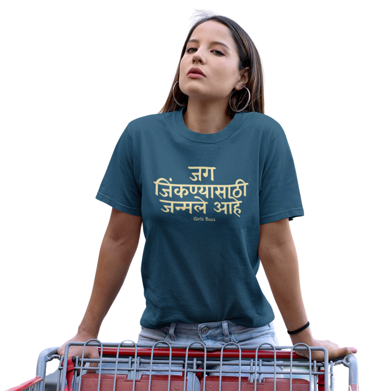 women's graphic printed Marathi tshirt 