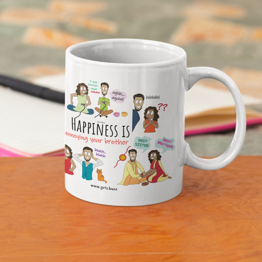 Happiness Is Annoying Your Brother Mug