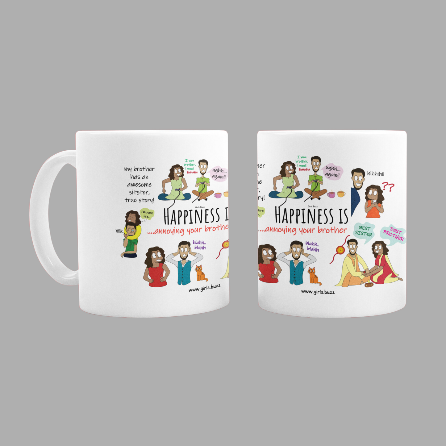 Happiness Is Annoying Your Brother Mug