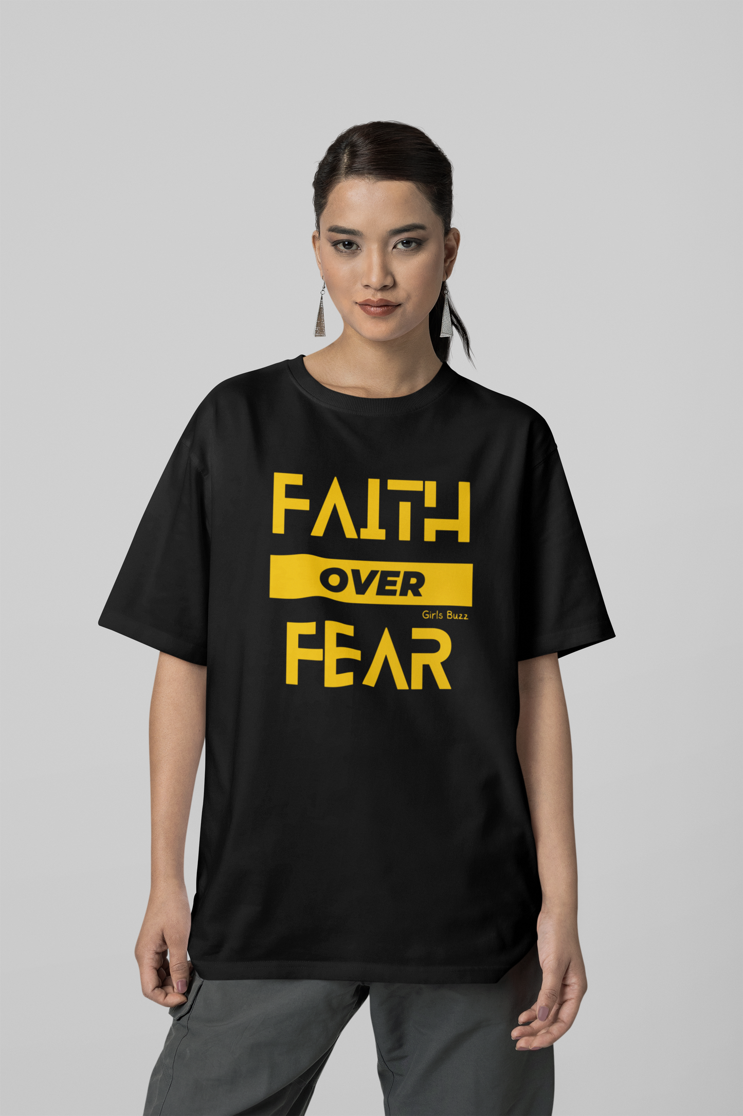 Faith Over Fear Boyfriend T-shirt