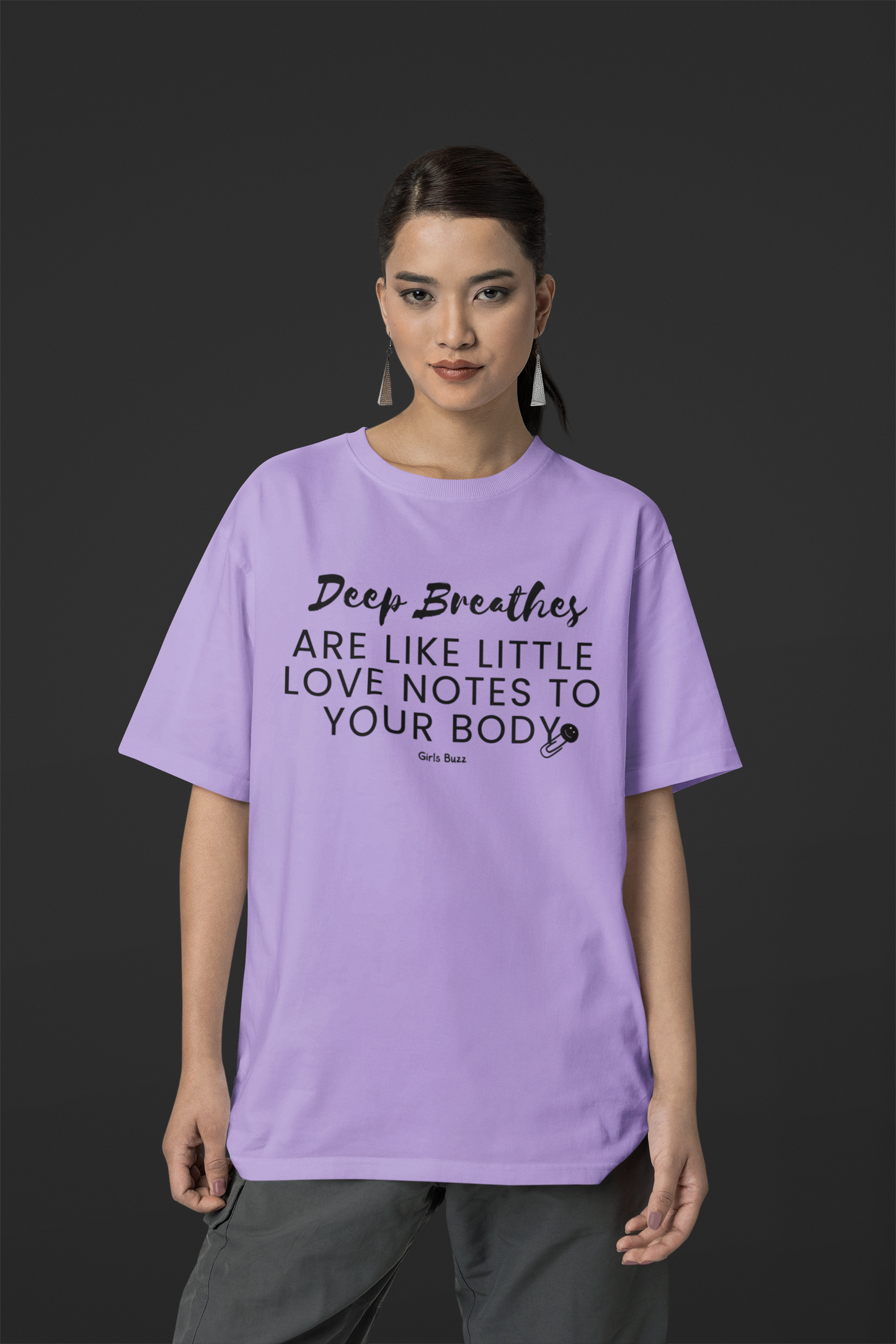 Deep Breathes Yoga Oversized Tee