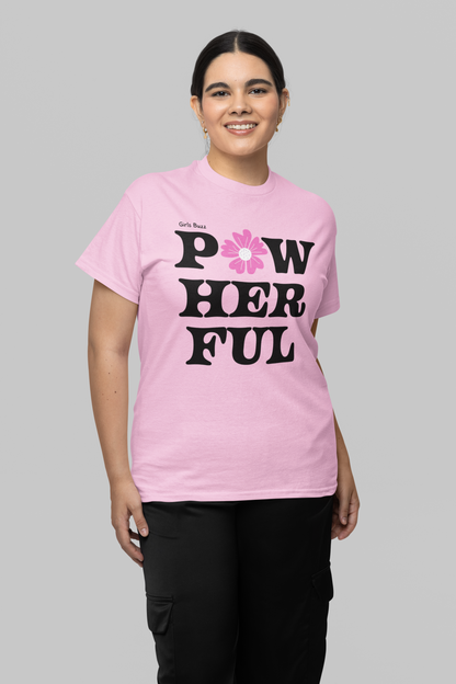 Regular Fit Empowerment Slogan Women Cotton Tshirt - PowHERful