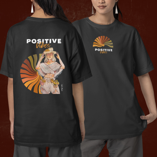 Positive Vibes Back Printed Tee