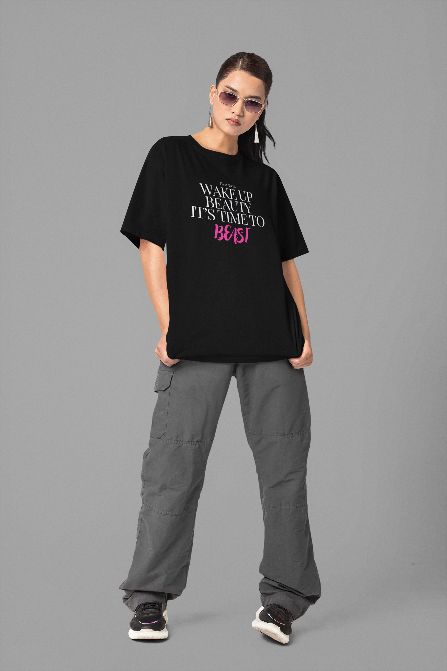 Wake Up Beauty Workout Oversized Tee