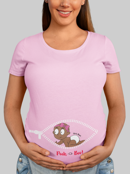 Peek A Boo Maternity T-shirt