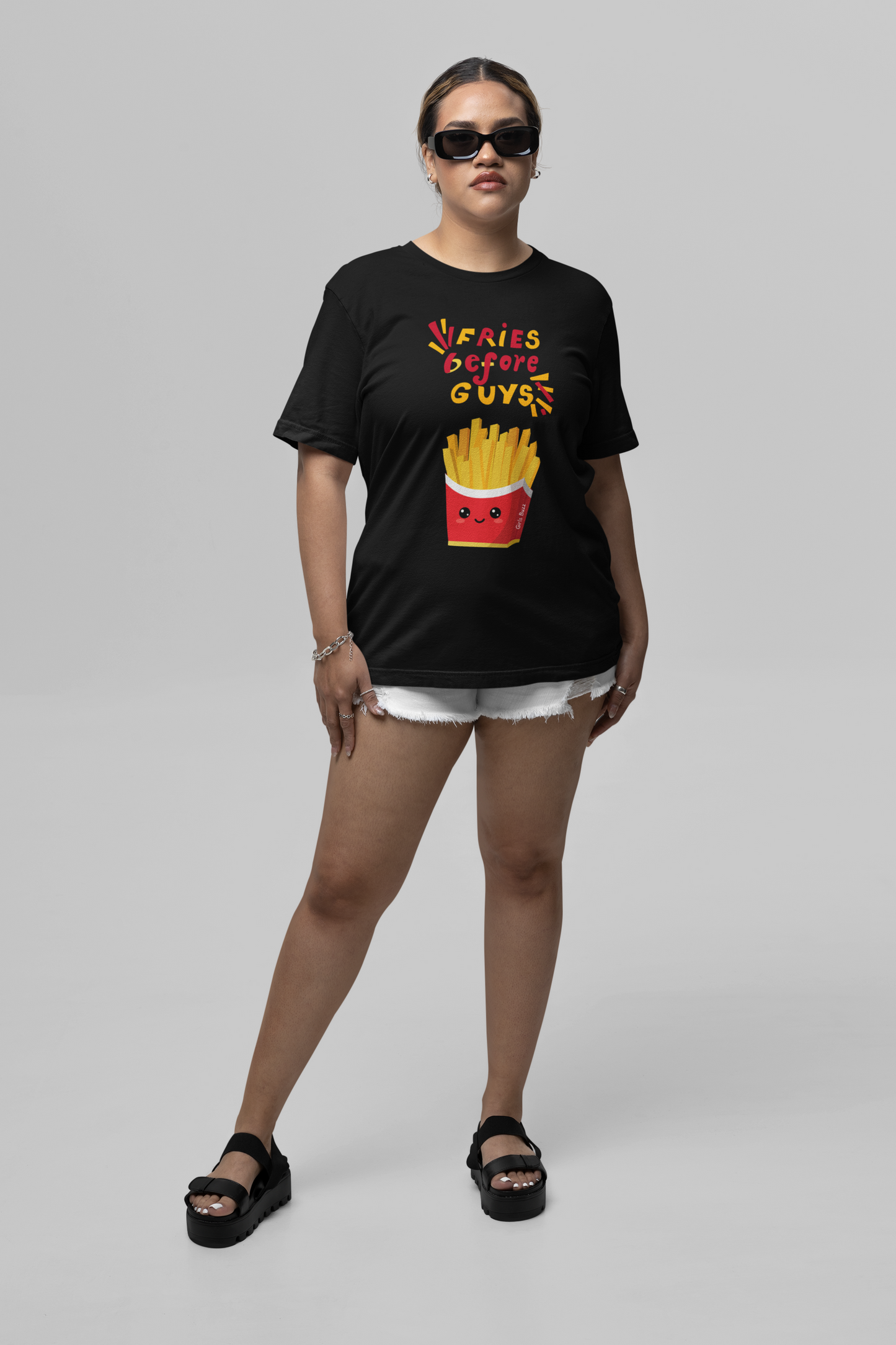 Fries Before Guys Boyfriend Fit T-shirt