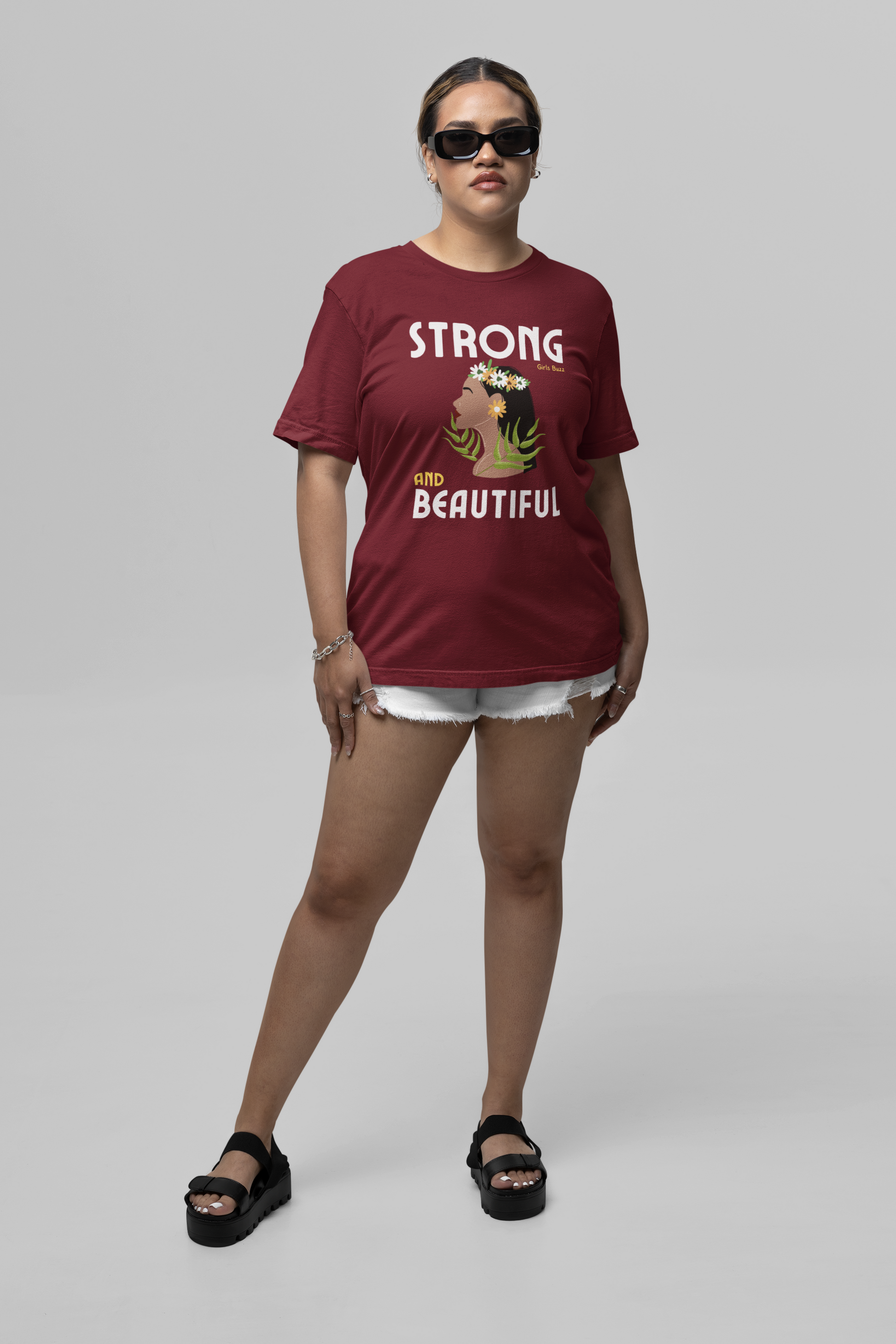 strong and beautiful Feminist Slogan plus size tshirt