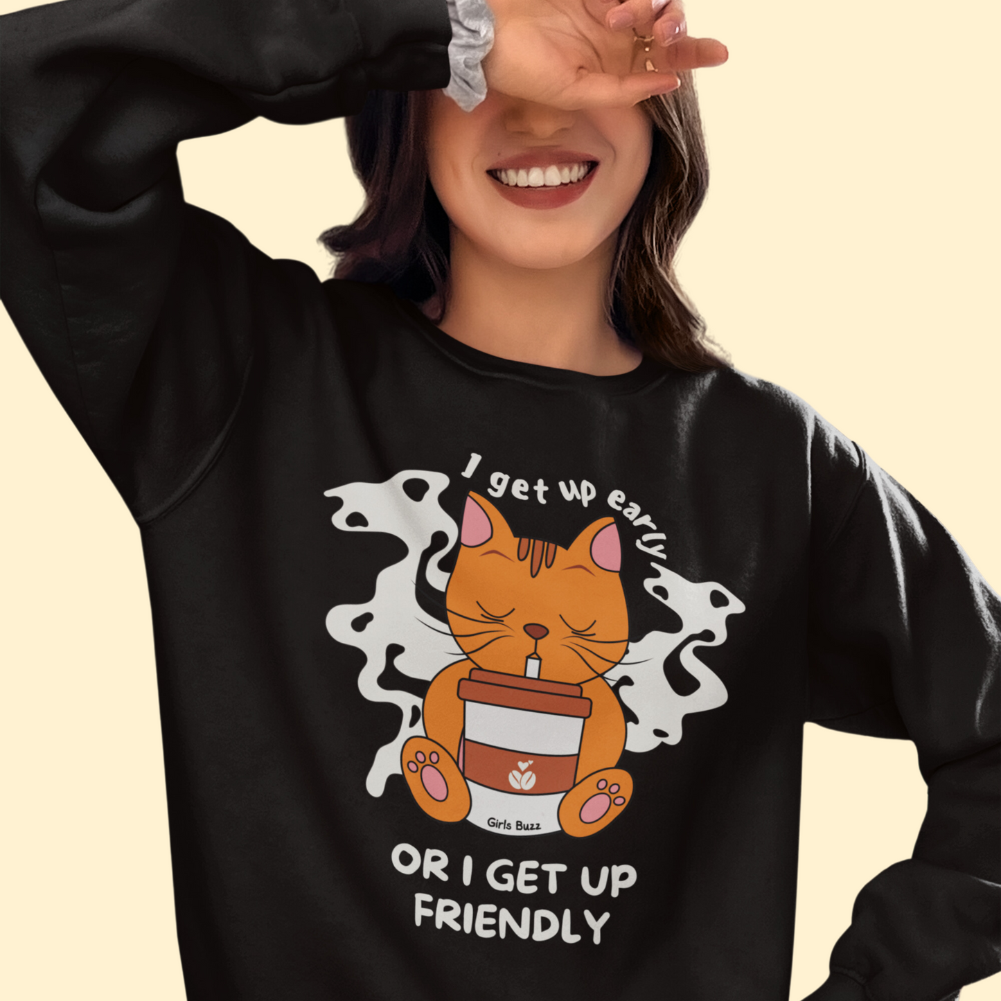 comic cartoon print sweatshirt women