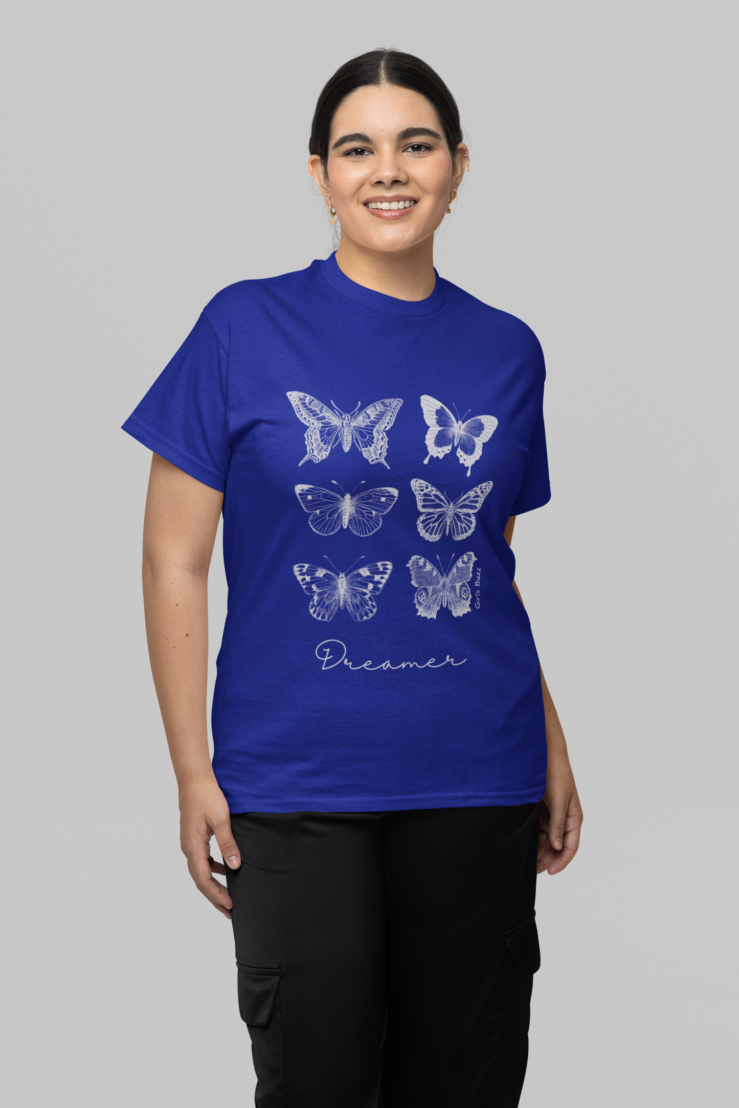 Regular Fit Butterfly Series Women Cotton Tshirt - Dreamer