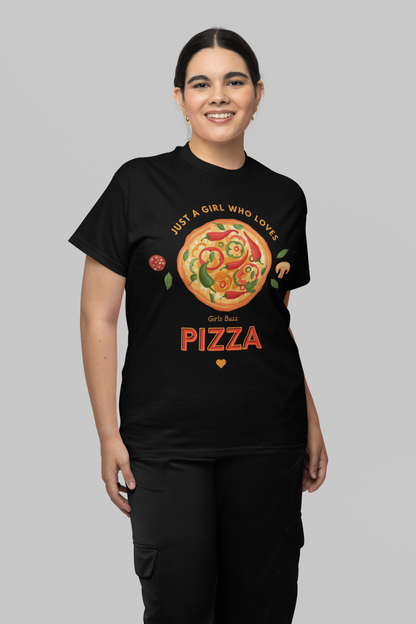 Regular Fit Foodie Women Cotton Tshirt - Pizza Lover