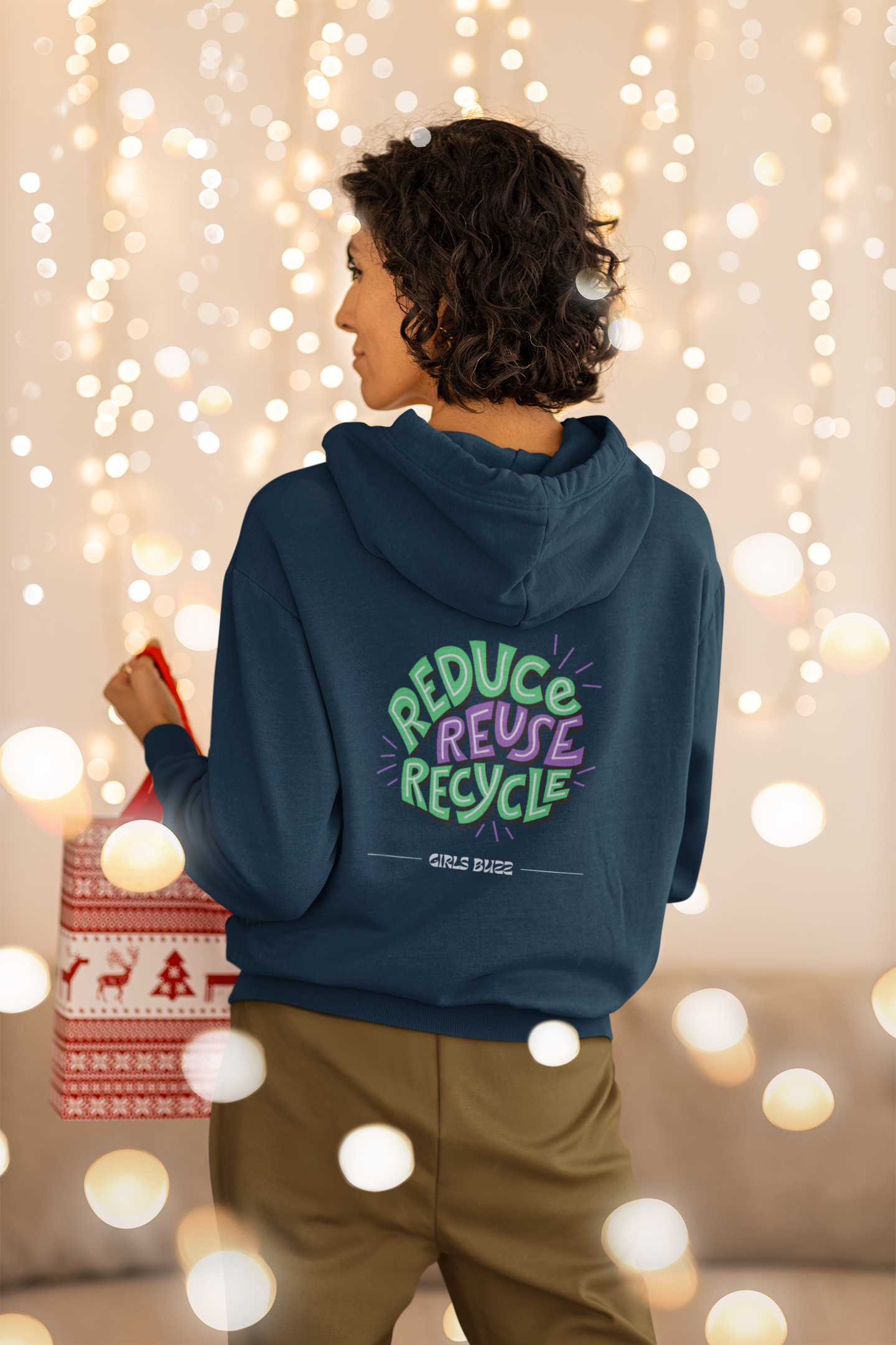 Reduce Reuse Recycle Backprinted Hoodie