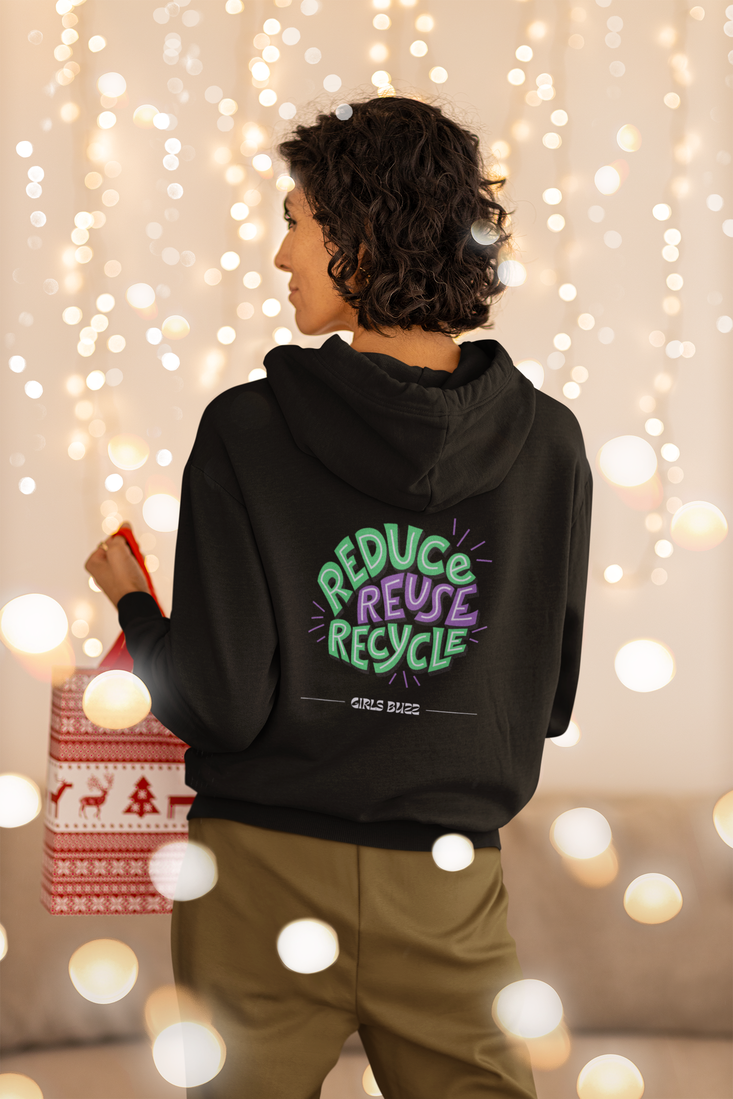 Reduce Reuse Recycle Backprinted Hoodie