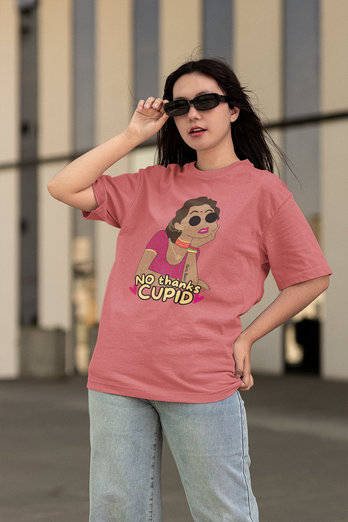 No Thanks Cupid Oversized Tee