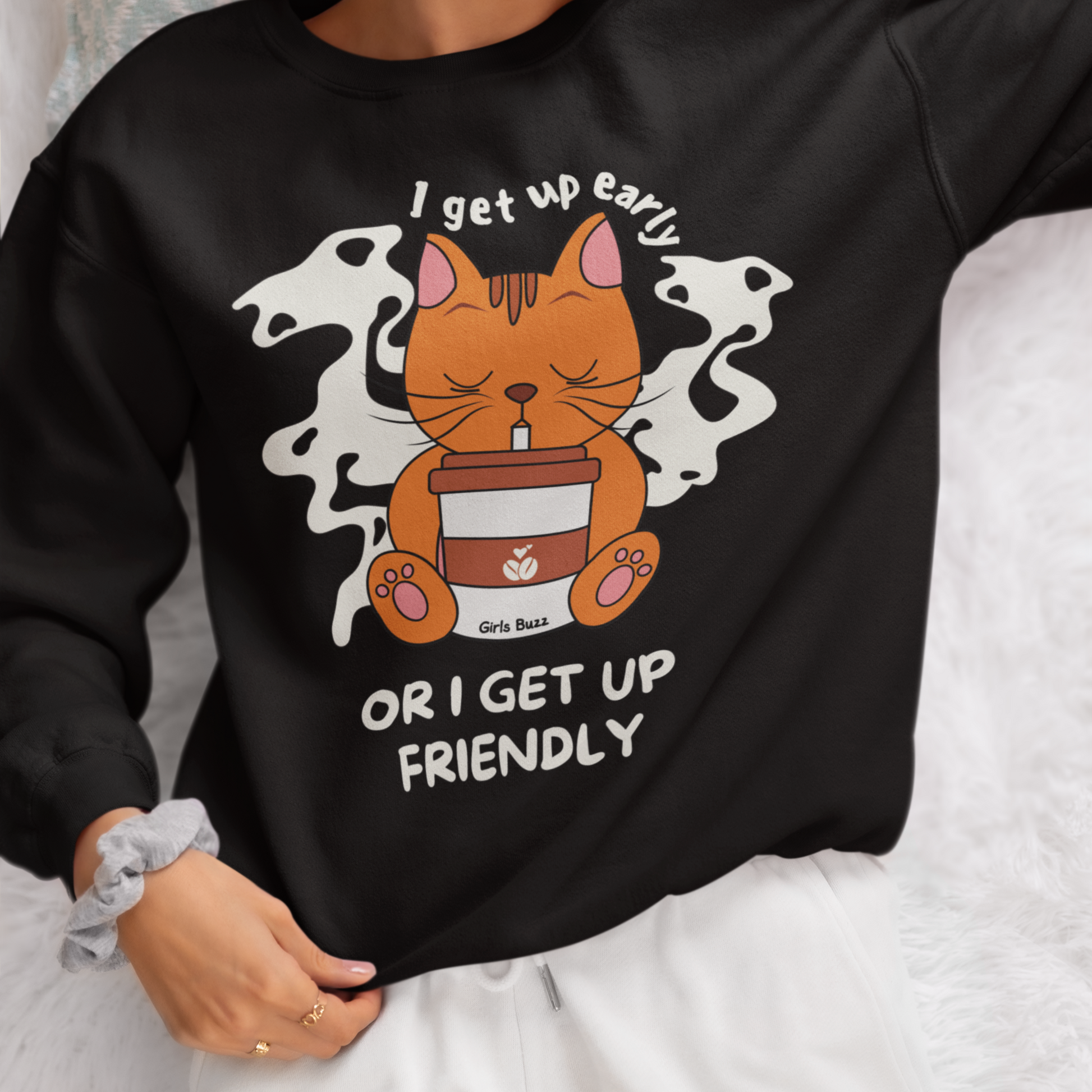 comic cartoon print sweatshirt women