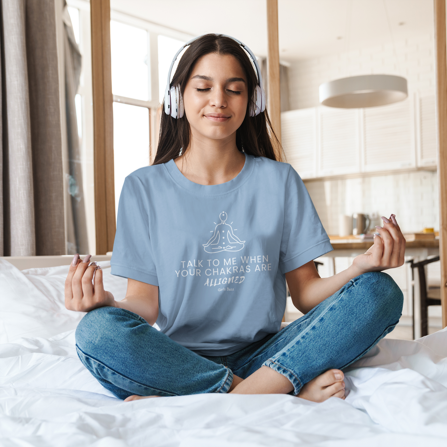 Chakras Aligned Oversized Yoga Tee