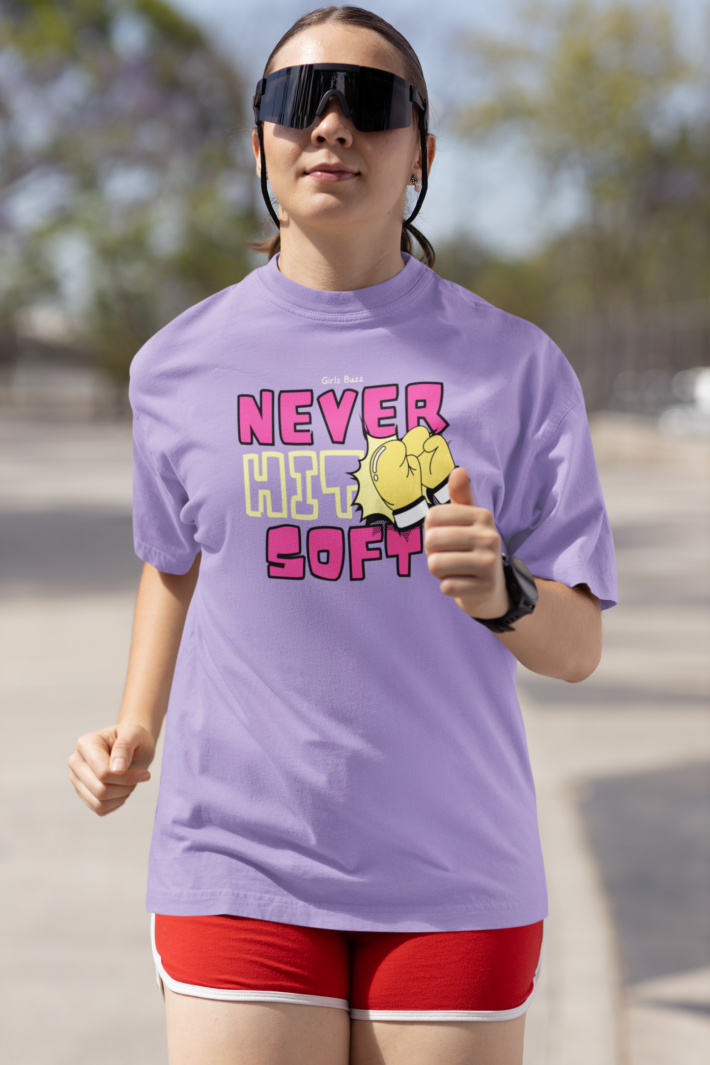 Never Hit Soft Workout Oversized Tee