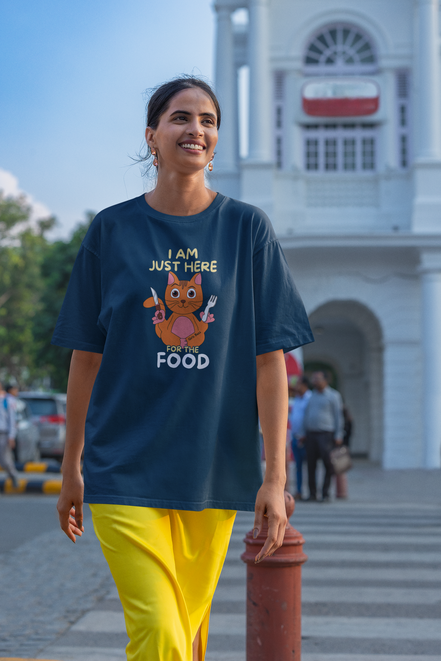 I Am Here For Food Oversized Tee