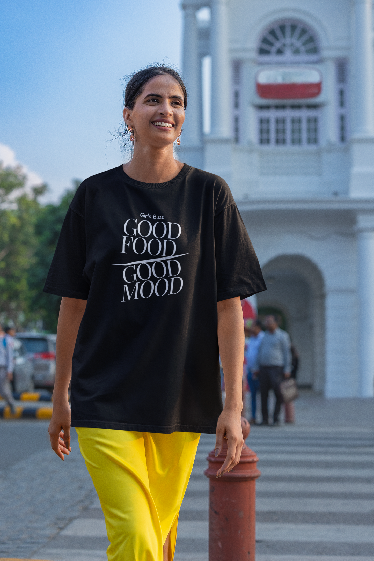 Good Food Good Mood Oversized Tee