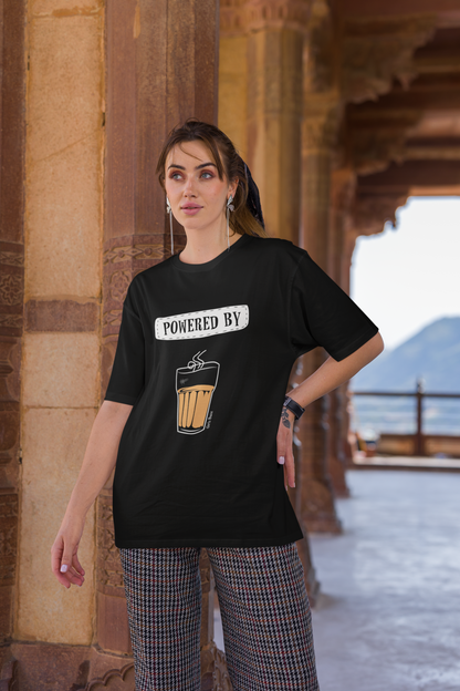 Powered By Chai Oversized T-shirt