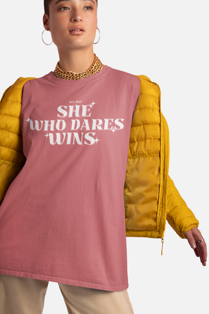 She Who Dares Wins Oversized Tee