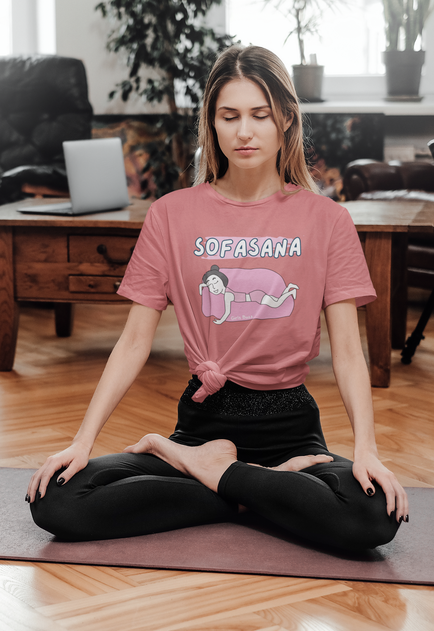 Lazy Sofasana Oversized Yoga Tee