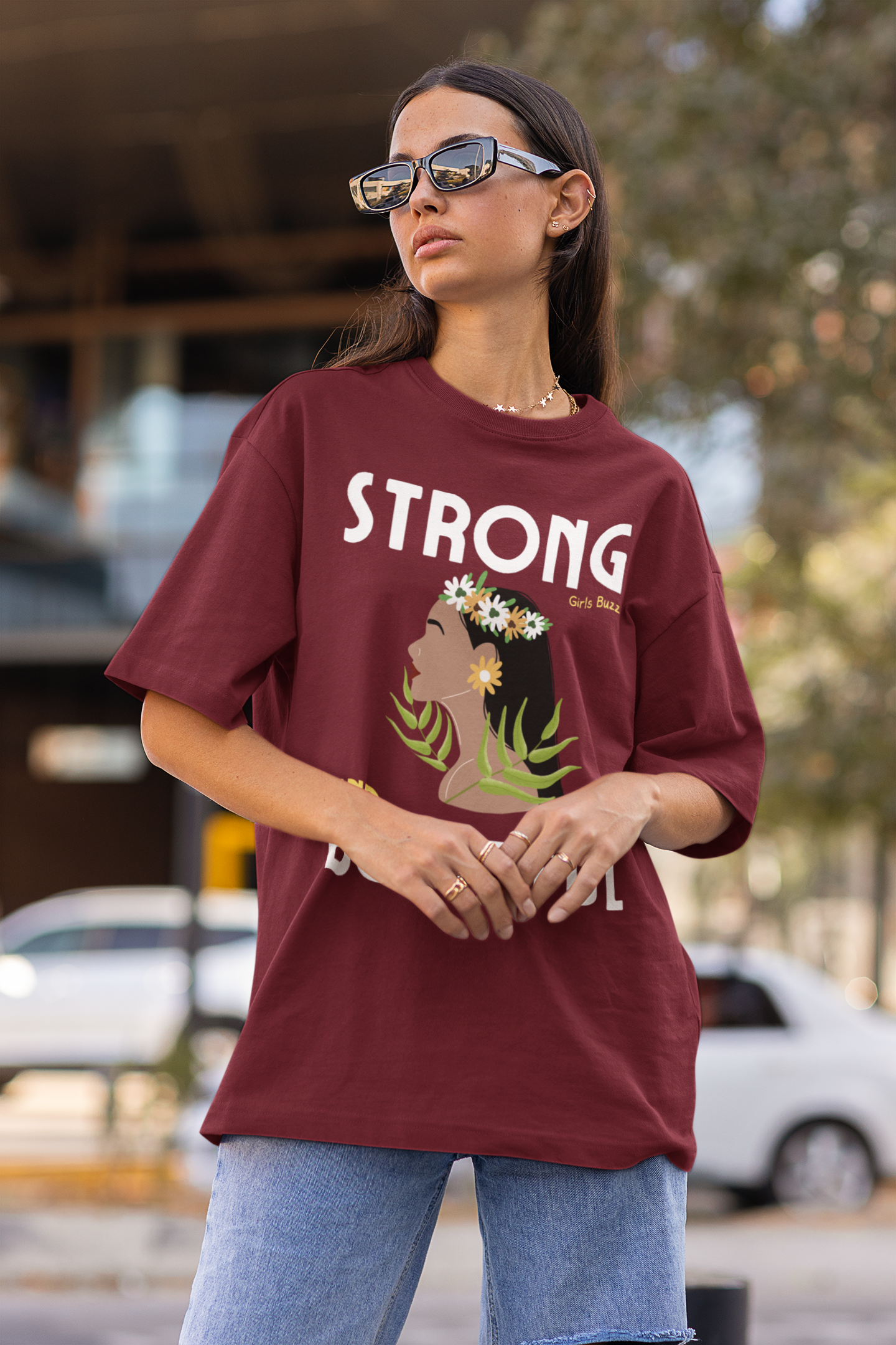 strong and beautiful Feminist Slogan plus size tshirt