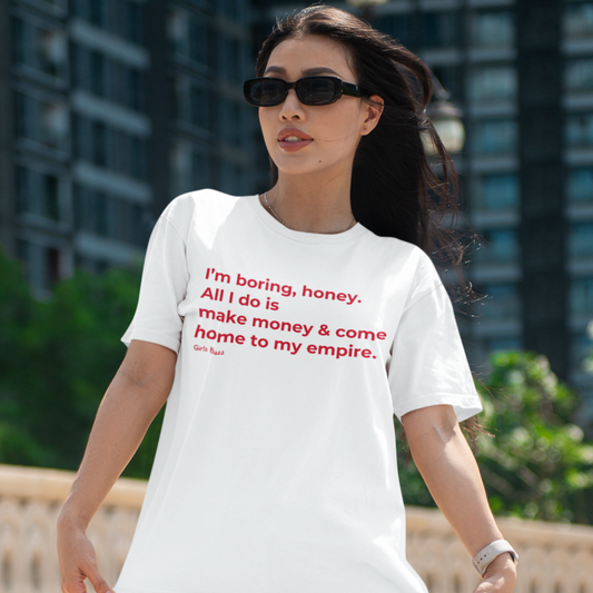 I Am Boring Honey Boyfriend Fit T-shirt