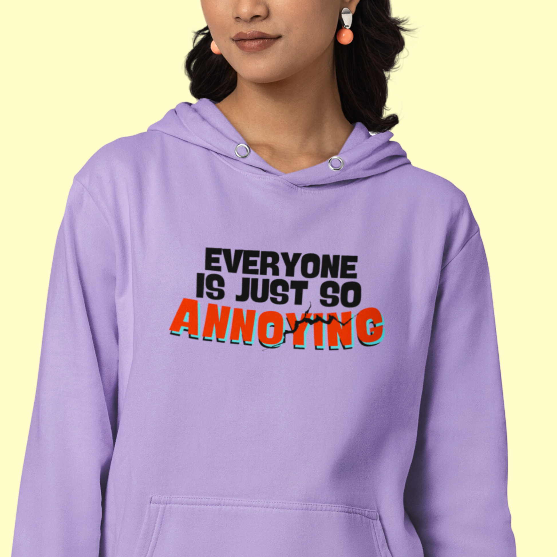 mood women back printed hoodie  